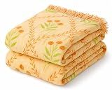 100% Cotton Boho Throw Blanket for Home Decor – Classic Farmhouse Quilt Bedding, Muslin Blankets for Adults, Vintage Woven Decorative Blanket for Couch, Bed Layering Use, Vintage Floral, 60"x80"