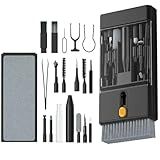 Lanrxs 22 in 1 Precision Cleaning Kit – Professional Electronic Device Cleaning Tools for Phone, airPods Headset, Keyboards, Cameras, Laptop & More (Black)