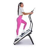 Echelon Stair Climber Sport for Low Impact Cardio at Home – Foldable Design, 3 Incline Levels, Adjustable Resistance, 3 inch Display, Bluetooth, 2 Handle Positions (Battery Powered)