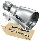 HammerHead Showers® Solid Metal 2 Inch High Pressure Shower Heads - CHROME – 2.5 GPM Shower Heads High Pressure - High Flow Shower Head with ADJUSTABLE SPRAY PATTERN - Fixed Shower Head