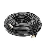 Cables Direct Online 50FT S/FTP Cat7 Copper Network Ethernet Patch Cable, Internet Wire, Compatible with PC, Laptop, Modem, Router, TVs, Printer Cord, Consoles for Home and Office (50ft, Black)