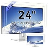 [2-Pack] 24 Inch Computer Blue Light Blocking Screen Protector for 16:9 Widescreen Monitor, Anti Glare Anti-UV Eye Protection Desktop PC LED Monitor Filter, Removable Anti-Scratch Screen Film 24in