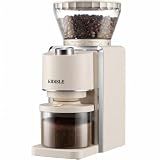 KIDISLE Conical Burr Coffee Grinder 2.0, Electric Coffee Bean Grinder for Precise Grinding, 35 Settings, 2–12 Cup Selector, Anti-Static Design for Home Use, Beige