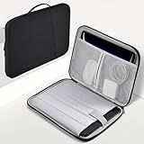 12.9-13 inch iPad Pro Case, Padded Travel Carrying Sleeve for iPad Pro 13-in M4 & iPad Air 13-in M2 M3(2025) w/Magic Keyboard, Water-Resistant Shockproof iPad Soft Bag Cover Accessory Pocket -Black