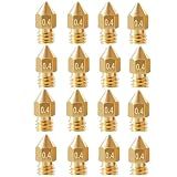 16Pcs Ender 3 Nozzles 0.4mm, MK8 Extruder Nozzles 0.4mm Compatible for Creality Ender 3 v2/Ender 3 Pro/Ender 3 Max/Ender 5 Pro/Ender 3 S1/Ender 3 Neo/CR-10 Series 3D Printer Brass Nozzles,