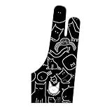 XPPen Digital Drawing Glove - Two-Finger Artist Glove with Cute Cat Print, Suitable for Right and Left Hand