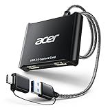 acer USB 3.0 Video Capture Card, HDMI Capture Card for Streaming with 4K Loop-Out & USB A/C | 1080P 60Hz HD | Video Audio Game Capture for PS5/PS4/Switch2/Xbox/Camera/PC/Mac - Black