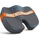 TushGuard Seat Cushion, Office Chair Cushions, Car Seat Cushion, Non-Slip Relief Chair Pad, Memory Foam Butt Pillow for Computer Desk, Office Chair, Grey