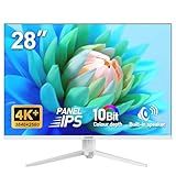 Gawfolk 28 inch UHD 4K Computer Monitor, IPS Ultra HD (3840×2560p) Screen, 3:2, 10Bit, 1.07 Billion Colours, 128% sRGB, Built-in Speakers, 178° Wide Viewing Angle DisplayPort 1.4 & HDMI 2.0, White