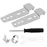 2pcs Undercounter Dishwasher Mounting Bracket, 5001DD4001A Silver Side Under Counter Installation Secure Clip Compatible with LG Dishwasher Replacement Part Accessories for Granite Countertop Cabinet