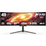 INNOCN 49" OLED Ultrawide Curved Monitor 5K2K 5120 x 1440p 144Hz, 0.03ms, Computer Monitor for AI PC, USB Type C 90W, HDMI 2.1, DisplayPort, USB Hub, Speakers, Adaptive-Sync, Adjustable Stand, Black
