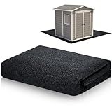 Haull Outdoor Storage Shed Floor Moat Waterproof Outdoor Carport Mat Thickened Soft Patio Furniture Pad Washable with Non Slip Backing, Storage Shed Not Included(8.2 x 10.2 ft)