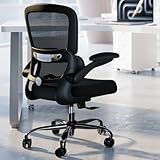 TRALT Office Chair - Ergonomic Desk Chair with Adjustable Lumbar Support, Mesh Computer Chair, Executive Chairs for Home Office Comfortable Lumbar Support (Black)