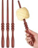 3 Pcs Wood Yarn Organizer Wooden Yarn Ball Yarn Storage Weaving Center Pull Ball Yarn Organizer for Crocheting Knit Arts Knitting Crochet Crafts Accessories