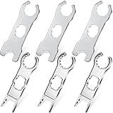 Landhoow 6 Pcs Solar Panel Connector Tool Solar Metal Spanner Wrench Solar PV Disconnect Removal Tools Crimping Tool for Solar Panel Cable PV System Wire and Connectors, Assembly and Disassembly Kit