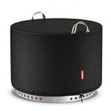 QH.HOME Fire Pit Cover Round for Solo Stove Bonfire 22", Waterproof Smokeless Fire Pit Cover, 600D Strong Tear Resistant, Fits for Gas/Table/Bowl Fire pits - 23" D X 16" H