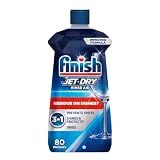 Finish Jet-Dry Dishwasher Rinse Aid, Compatible with Dishwasher Detergent, Prevents Spots & Residues, Dries, Shine & Protects, 8.45 oz, 80 Washes.