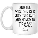 RandyShops Moving To Texas Gift - Relocating To Texas Gift - Texas Mug - Co-Worker Relocation Present - Moving Away Gift - Funny Moving Gift 11oz, White, MUG-C8XKTVATNZ-11oz