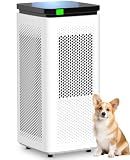 Air Purifiers for Home Large Rooms up to 3500 Ft², H13 True HEPA 0.1 Micron 99.97% Filtration with Carbon Filter, 235 CFM CADR, for Pollen, Pet Odor, Smoke, VOCs, 30dB Sleep Mode, PM2.5 Display
