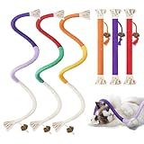 TatTech 23.6In Cat Chew Rope Toy - 6 Pack Interactive Nip Kicker Toy Catnip Kicker Tools Interactive Kitten Teething Toys to Redirect Chewing from Cord for Indoor Cats to Promote Oral,Dental Health