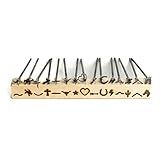 3/4" Assorted Mini Steel Branding Irons Kit for Hats, Wood Burning, DIY Beginner Adult Crafts Bullet Points - Made in The USA (1 ct, 8" Straight-Steel Handle)…