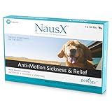Nausx Anti-Motion Sickness and Nausea Relief for Medium Breed Dogs, Relief for Disorientation and Dizziness, 20 Tablets