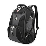 SWISSGEAR 1900 ScanSmart TSA Laptop Backpack Fits 17 Inch Laptop with RFID Protection and Tablet Pocket, Grey/Black, 19-Inch