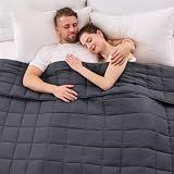 yescool King Size Weighted Blanket for Adults (20 lbs, 80” x 87”, Grey) Cooling Heavy Blanket for Sleeping Perfect for 190-210 lbs, Breathable Blanket for Adults & Couple All Season, Machine Washable