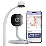HUBBLE CONNECTED GoBaby AI Portable Baby Monitor — 2K Ultra Clear HD Baby Camera w/Portable Battery, Rollover Detection, True Cry Alerts, Sleep Analytics — Includes Flexible Mount and Power Cables