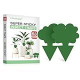 58 Pack Flying Insect Traps for Plants – Green Sticky Traps for Fungus Gnats, Flies & Flying Bugs, Indoor Outdoor Flying Bug Catcher for Pots, Garden & Kitchen, Non-Toxic, Odorless, Kid & Pet Safe
