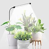 Juhefa Grow Light for Indoor Plants Growing, 6000K Full Spectrum Gooseneck Plant Lamp for Seedings Succulents Small Plants, Auto On/Off Timing & 5 Dimming, 1-Pack