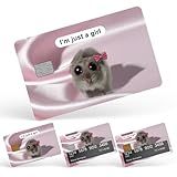CUCU Covers I'm Just a Girl Credit Card Skin Debit Card Stickers for Key, Debit, Credit, Bank Card 4PCS Card Skin for Adults.