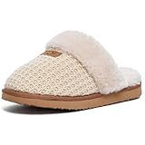 OOW Cozy House Slippers for Women with Memory Foam Soft Warm Fuzzy Slippers Women Home Womens Slipper Shoes for Indoor
