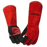 vclpower 16 Inch Welding Gloves Heat Resistant 932°F for MIG/TIG/Stick Welding/Forging (L-Large)