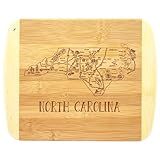 Totally Bamboo A Slice of Life North Carolina State Serving and Cutting Board, 11" x 8.75"