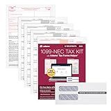 Adams 1099 NEC Forms 2025, 4-Part Kit for 12 Recipients, Includes 12 Envelopes, 3 1096 Forms, QuickBooks Compatible, eFile Access and Printing Through Adams Tax Forms Helper Software (1017233)