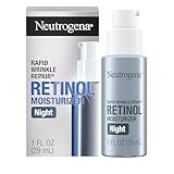 Neutrogena Retinol Face Moisturizer Cream, Rapid Wrinkle Repair, Anti-Wrinkle Night Moisturizer, Anti-Wrinkle Face & Neck Cream Moisturizer with Hyaluronic Acid & Retinol, Paraben-Free, 1 fl. oz