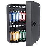 Uniclife 28-Key Steel Key Cabinet, Black Key Box with Combination Lock