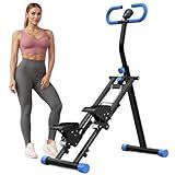 Stair Stepper for Home Vertical Climber, Foldable Full Body Exercise Aerobic Climbing Machines, Mountaineering Fitness Equipment with Adjustable Handles (Black)