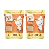 Date Lady Date Sugar, 1.5 lb, Organic | Vegan, Paleo, Gluten-Free & Kosher | 100% Ground Dates | Sugar Substitute & Alternative Sweetener for Baking | Does NOT Dissolve in Coffee! (2 Bags)