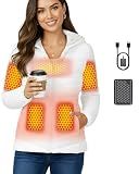 Women Heated Jacket Battery Pack Included Fleece Coat Ladies Rechargeable Usb Electric Plus Size Winter 12v 7.4v Graphene 3xl Female Warm Apparel Thermal Clothes Sweater Sweatshirt Hoodie Vest Puffer