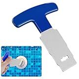 Pool Plug Removal Tool with Handle Grip, Upgraded Metal Eyeball Seat Removal Tool for Above& Inground Pool Spa Return Jet Plug Nozzles Inlet Fittings, Compatible with SP1419A-SP1419E Hayward (Blue)