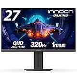 INNOCN 27" Gaming Monitor 2K QHD 2560 x 1440P 240Hz 320Hz 1ms IPS PC Computer Display, HDMI 2.1, DP 1.4, HDR 400, Eyes Care, Height/Pivot Adjustable, VESA Mountable, 27G2T