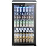 Electactic Mini Fridge 130 Can Beverage Refrigerator Cooler, 3.2 Cu.Ft Drink Fridge for Soda Wine Beer, Adjustable Temperature Control for Home Office, Black
