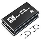 Bytebridges 4K HDMI Capture Card for Streaming, Full HD 1080P 60FPS Capture USB 3.0 Audio Video Capture Card,for Switch/PS4/PS5/Xbox, Plug and Play, Works on Laptop, PC, Mac