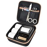 ALKOO Case Compatible with NIIMBOT B21 Label Maker Wireless Thermal Label Printer, Holder for Inkless Label Maker & Labeling Tapes Refills, with Mesh Pocket for Cable Accessories (Black)