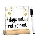 Funny Retirement Countdown Desk Decor for Office Retirement Countdown Calendar Gifts for Manager Coworker Friend Funny Home Office Sign Accessories Desk Decor 4 X 4 Inches