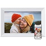 Digital Picture Frame, 10.1 inch Frameo Digital Frame WiFi, 1280 * 800 IPS HD Touchscreen, 32GB Storage, Instant Share Pictures Video, Smart Photo Frame Electronic, Gifts for Mom, House Warming