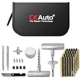 CKAuto 36 pcs Universal Tire Repair Kit with Plugs Heavy Duty Professional