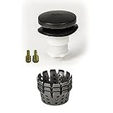 Universal Toe Touch (Tip Toe, Foot Actuated) Bath Tub/Bathtub Drain Stopper includes 3/8" and 5/16" Fittings